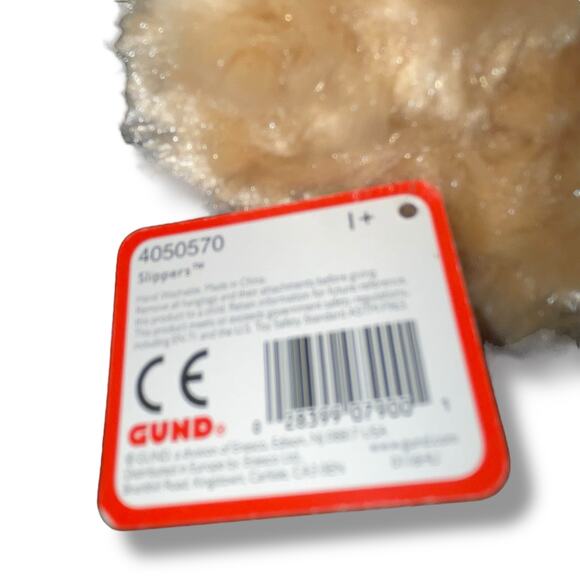 Gund Plush Dog Slippers Puppy Stuffed Animal Shower Gift Nursery Decor Brown 10” - Picture 7 of 11